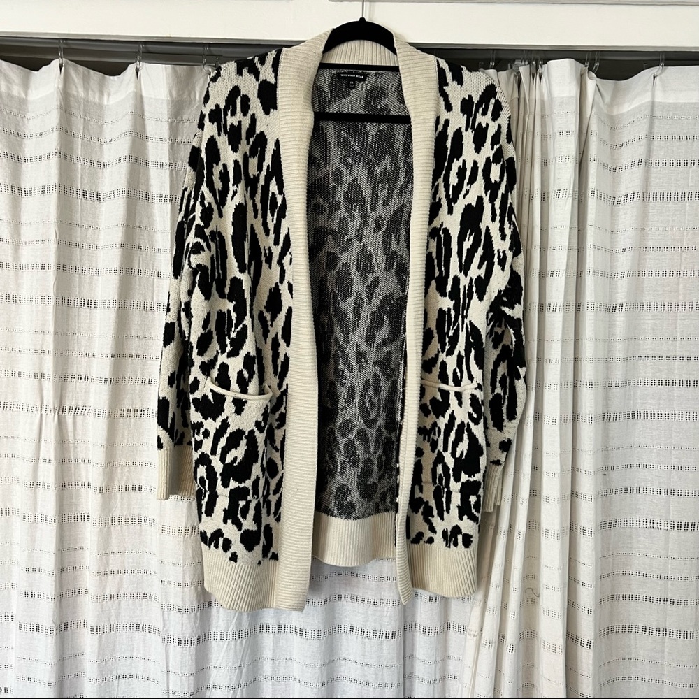 Who What Wear Cheetah Print Soft Open Cardigan